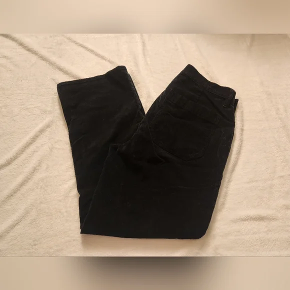 J.Crew Black Billie Demi Boot Crop Corduroy Pants Size 30 - Picture 3 of 11